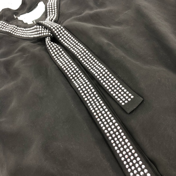NWOT Black Sheer Embellished Blouse - Picture 9 of 13